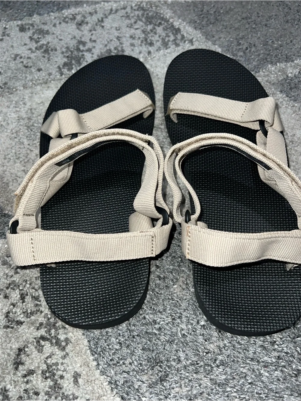 Teva Mens Original Universal Beige Black Men Casual Strap Sandal